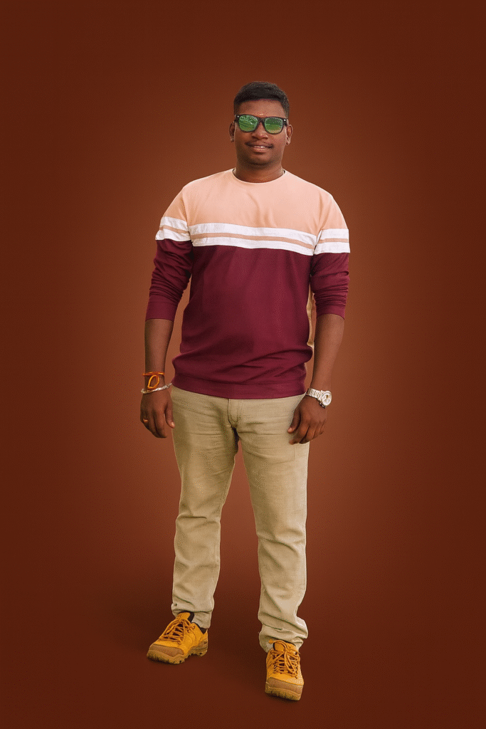 stylish south asian portrait in brown